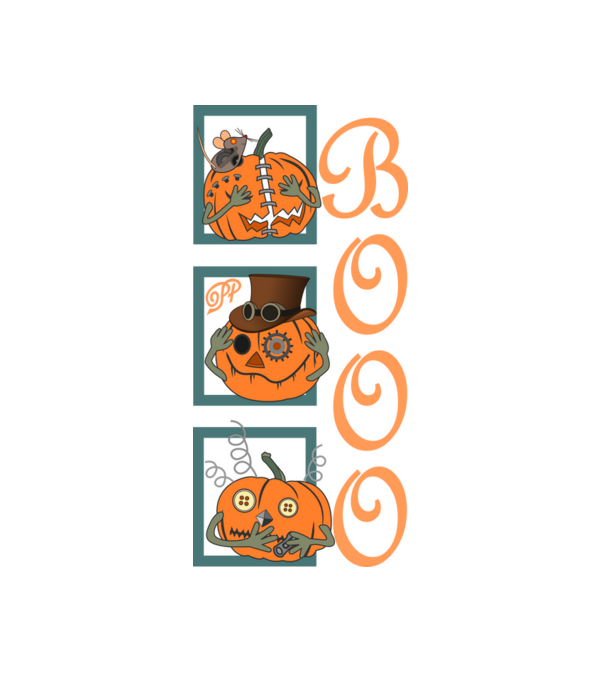 Boo Pumpkins minta fehér pólón