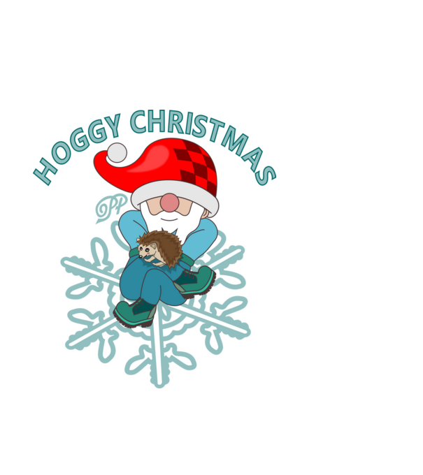Gnome Hoggy Christmas minta világoskék pólón