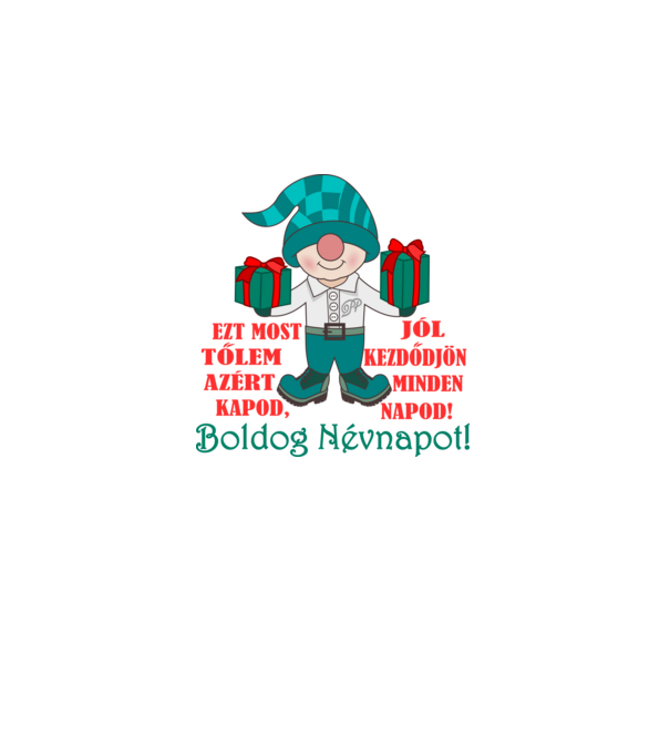 Szép Napokat Köszöntő Névnapra minta világos rózsaszín pólón