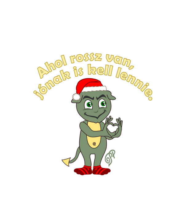 Jó és Rossz Grincs minta fehér pólón