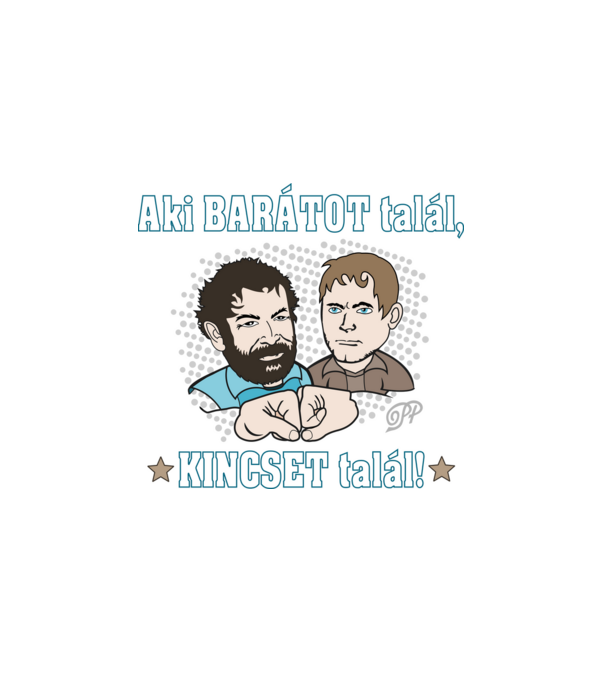 A Barát Kincs, Bud Spencer minta fehér pólón