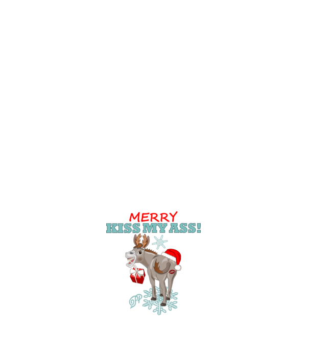 Merry Kiss My Ass minta fehér pólón