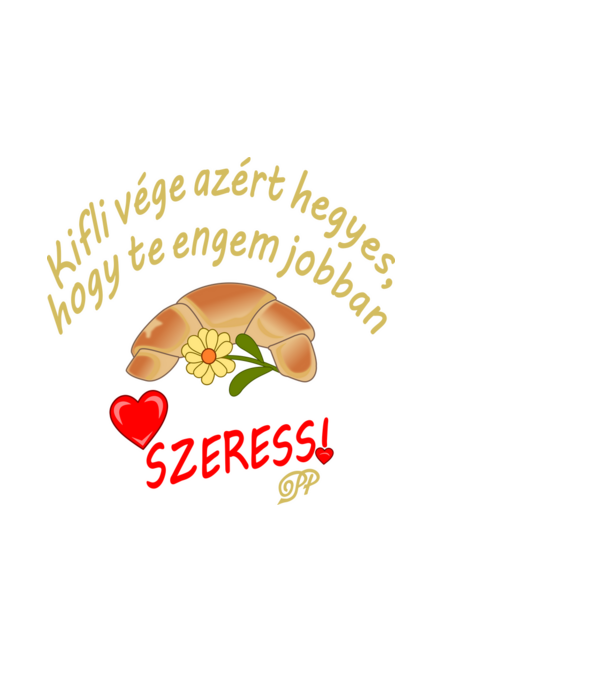 Kifli Vallomás minta világoskék pólón
