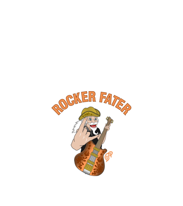 Rocker Fater minta fekete pólón