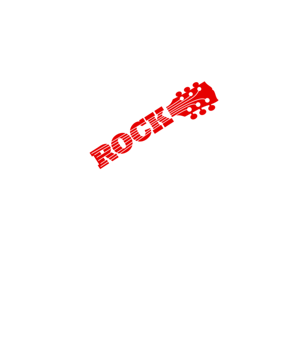 Rock gitárnyak minta fekete pólón