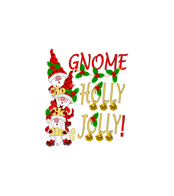 Gnome Holly Jolly minta fehér pólón