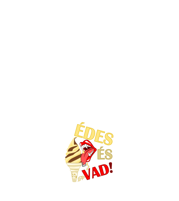 Édes ésVad Fagyi minta sötétkék pólón