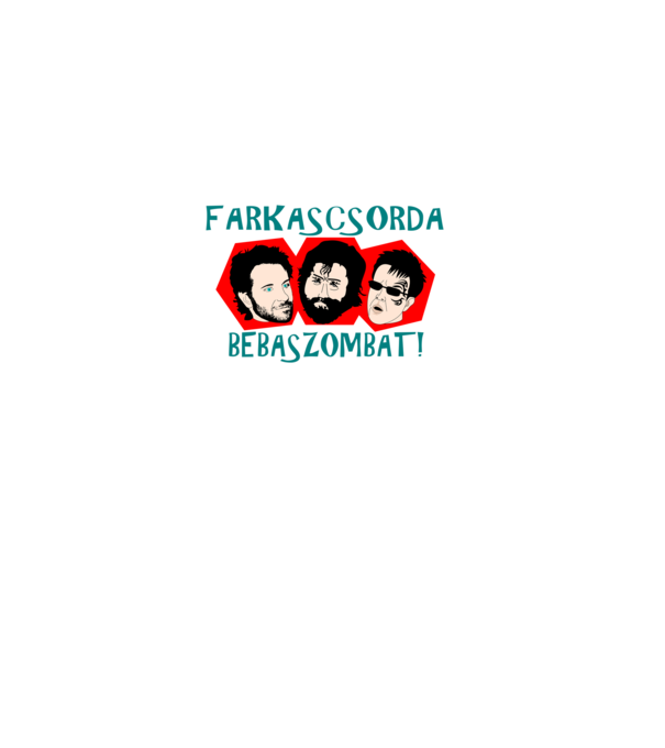 Farkascsorda Másnaposok minta fekete pólón