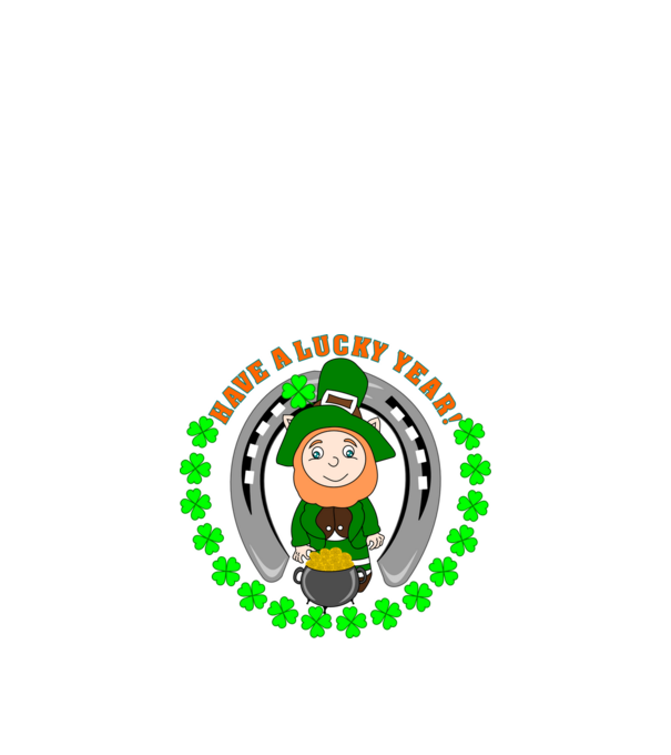 Leprechaun Lucky Year minta királykék pólón