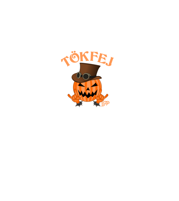 Tökfej Úr minta fehér pólón