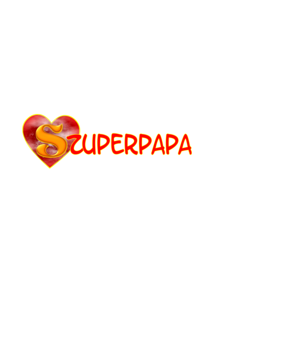 Szuperpapa Szívvel minta fehér pólón