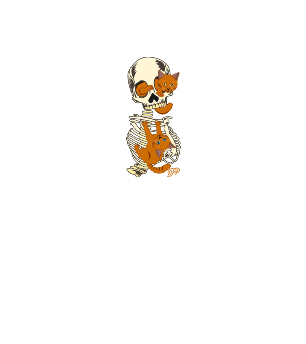Halloweeni Macskák minta fekete pólón
