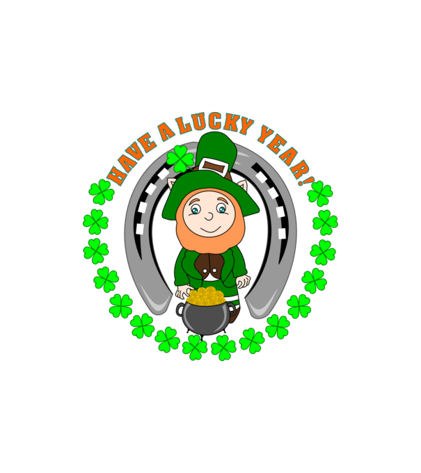 Leprechaun Lucky Year minta homokszín pólón