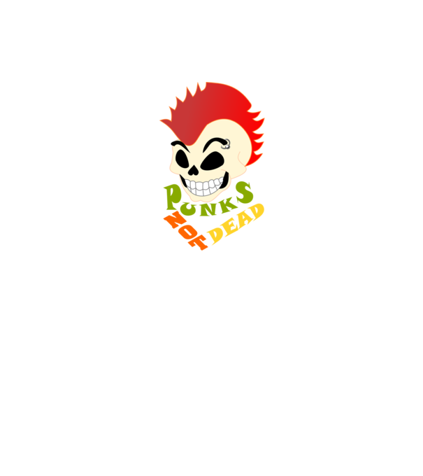 Punks Not Dead minta fekete pólón