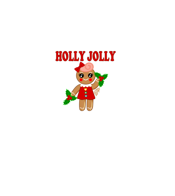 Holly Jolly Ginger minta fehér pólón