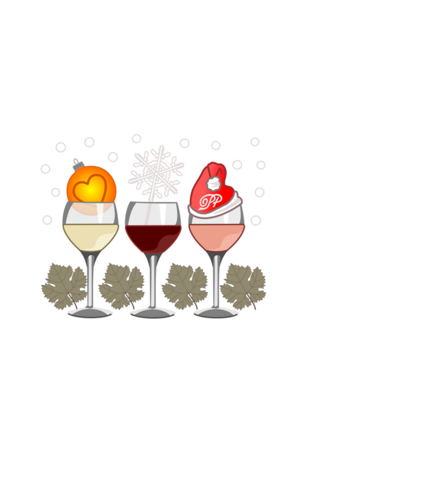 Fehér Borozós Karácsony minta fekete pólón