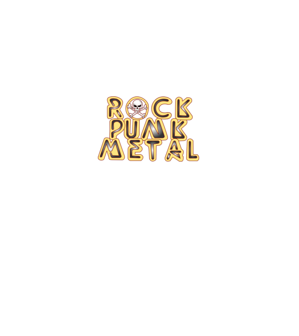 Rock Punk Metal minta fekete pólón