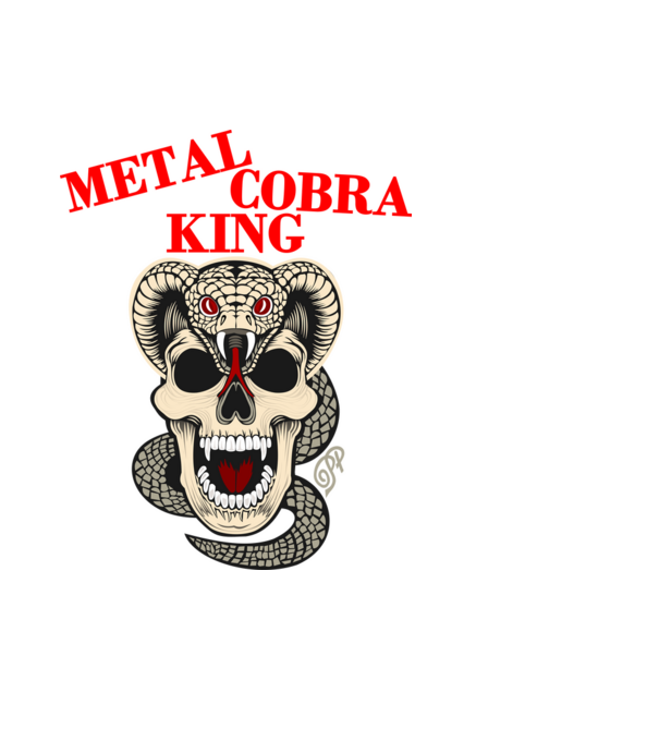 Metal Cobra King minta fekete pólón