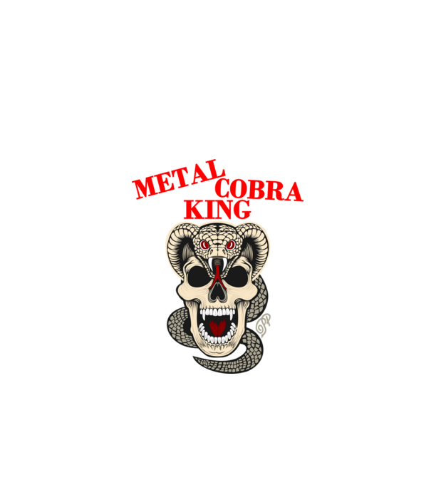 Metal Cobra King minta fekete pólón