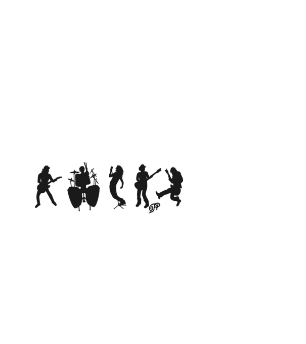 Rocker Vonalkód minta fekete pólón
