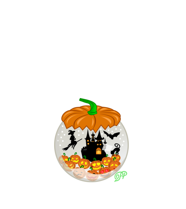 Halloween Gömb minta fehér pólón