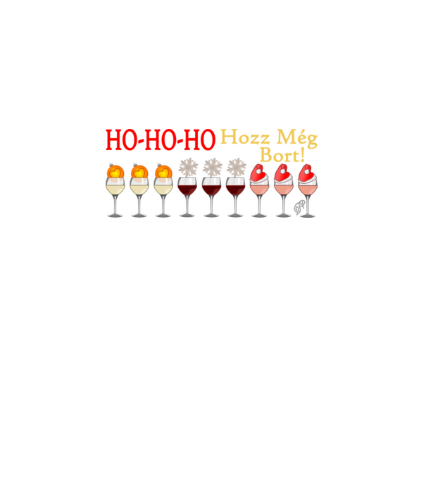 Hozz még Bort Poharak minta fehér pólón