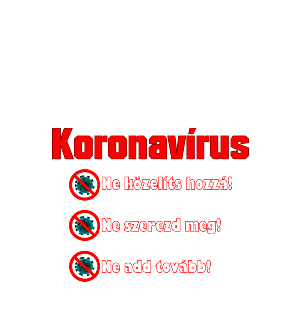 Koronavírus minta fekete pólón