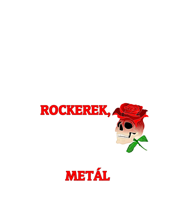 Rocker Metál minta fekete pólón