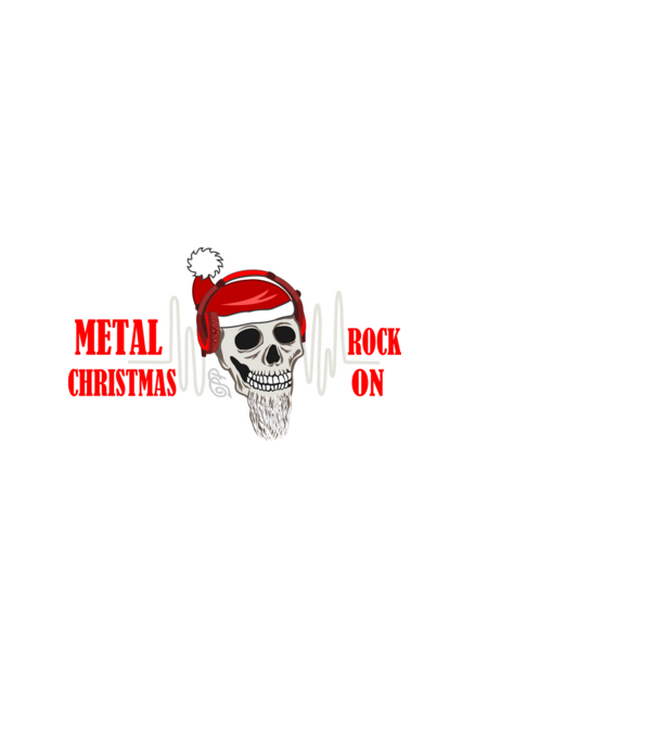 Rock On Christmas minta fekete pólón