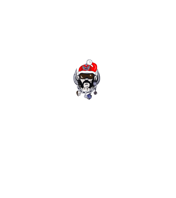 Lemmy Santa Head minta farmerkék pólón