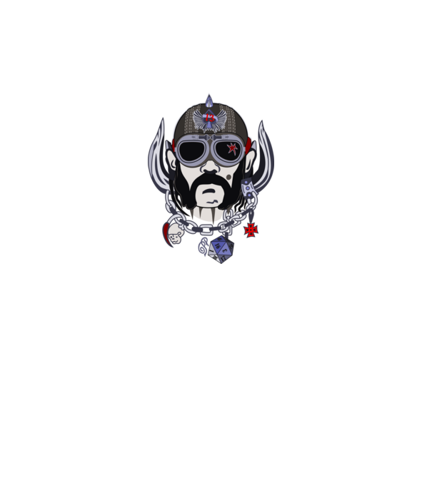 Lemmy Head minta fekete pólón