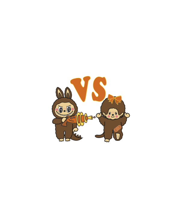 Chhichi VS Zimomo (Labubu) minta neonpink pólón
