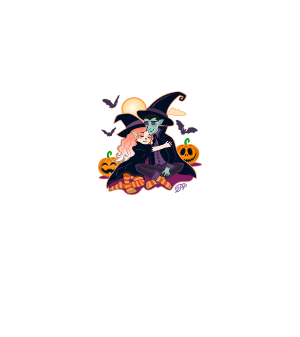 Halloweeni Pár minta királykék pólón