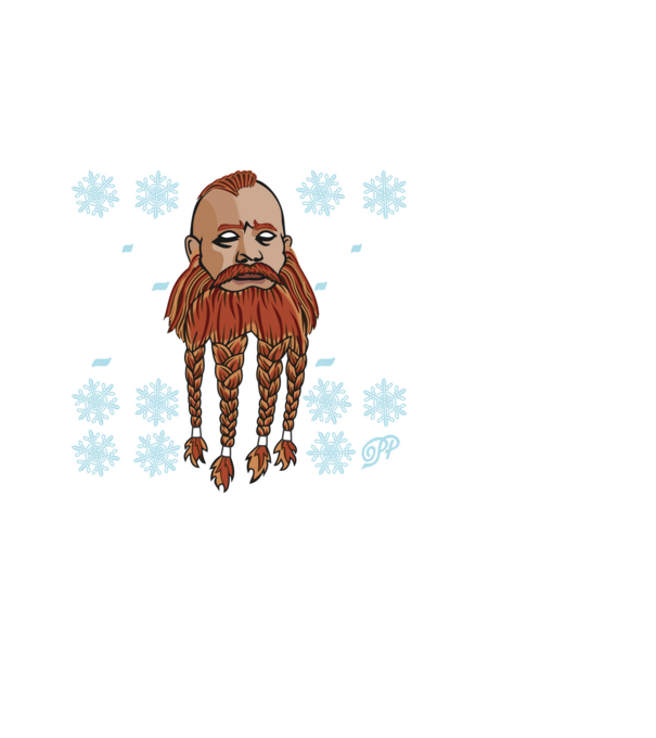 Viking Karácsony minta fekete pólón