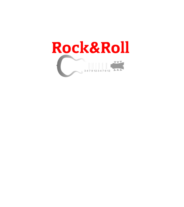 Rock and rollra kódolva minta fekete pólón