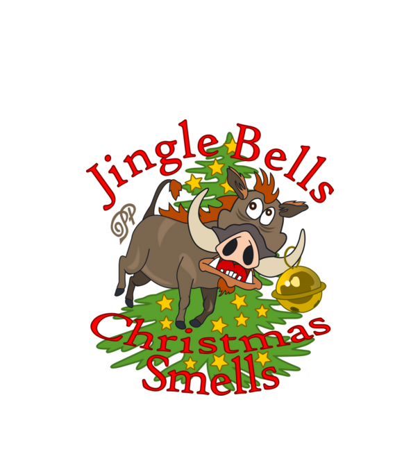 Jingle Bells and Smells minta fehér pólón