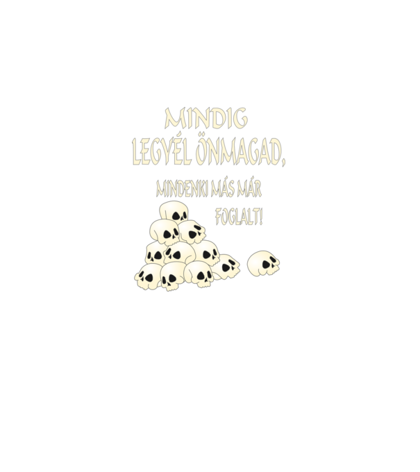 Légy önmagad minta fekete pólón