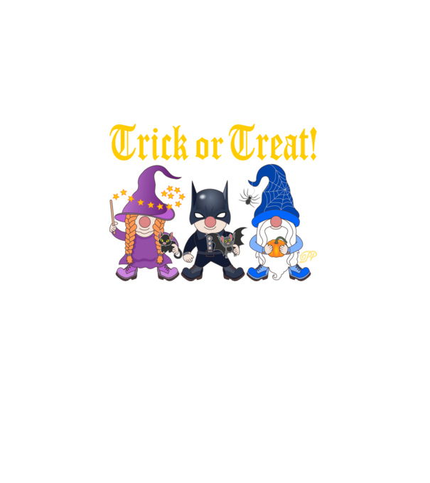 Trick Or Treat Gnome minta zöld pólón