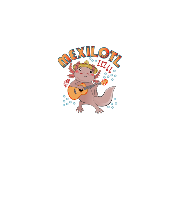 Mexikói Axolotl minta fehér pólón