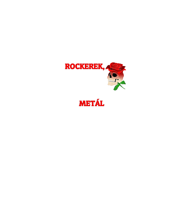Rocker Metál minta sötétkék pólón