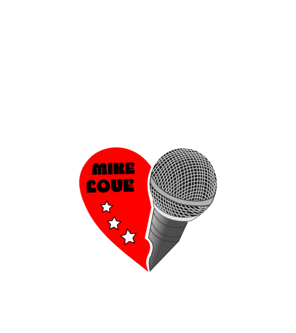 Mike Love minta fekete pólón