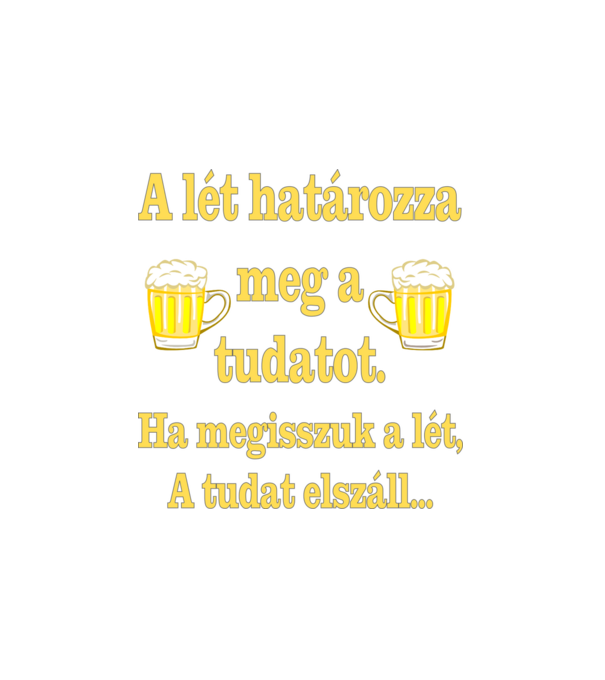 A lét és a lé minta fehér pólón