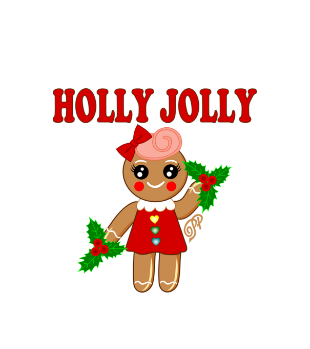 Holly Jolly Ginger minta fehér pólón