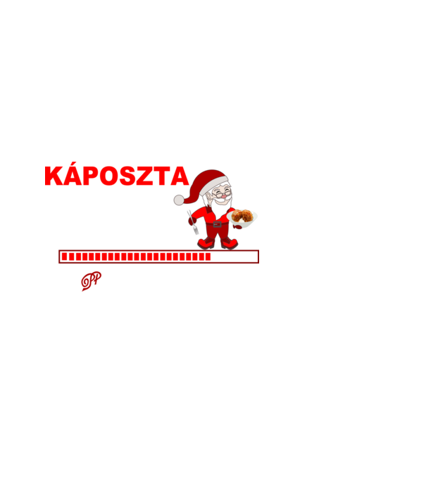 Káposzta és Manó minta fehér pólón