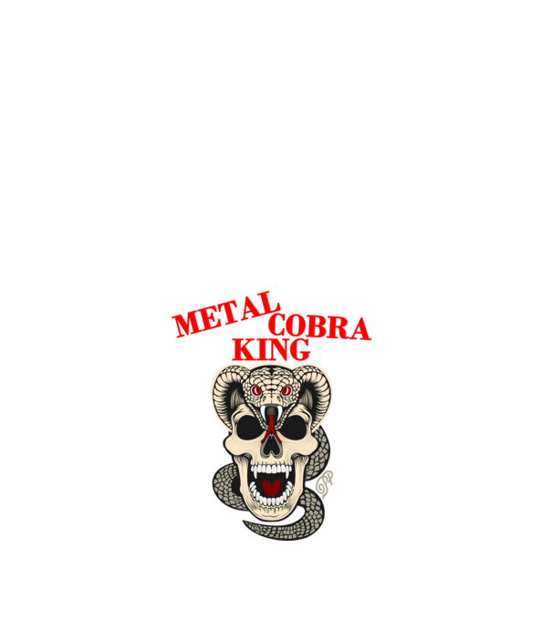 Metal Cobra King minta fehér pólón