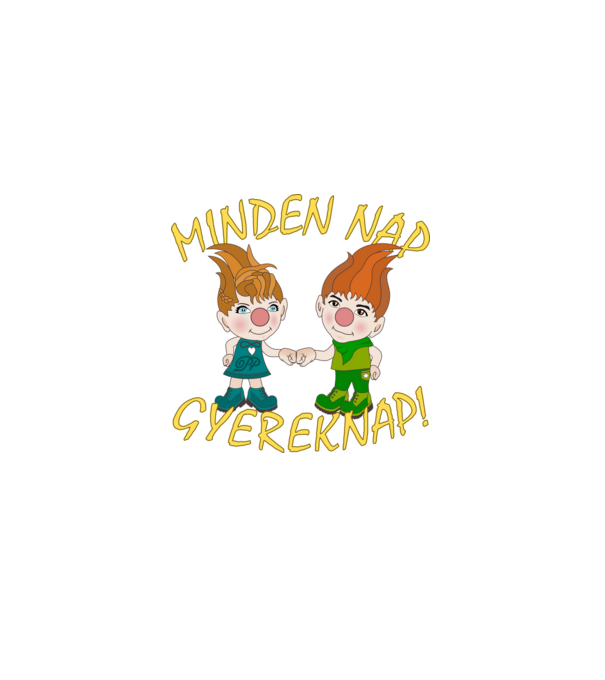 Minden Nap Gyereknap Manók minta szürke pólón