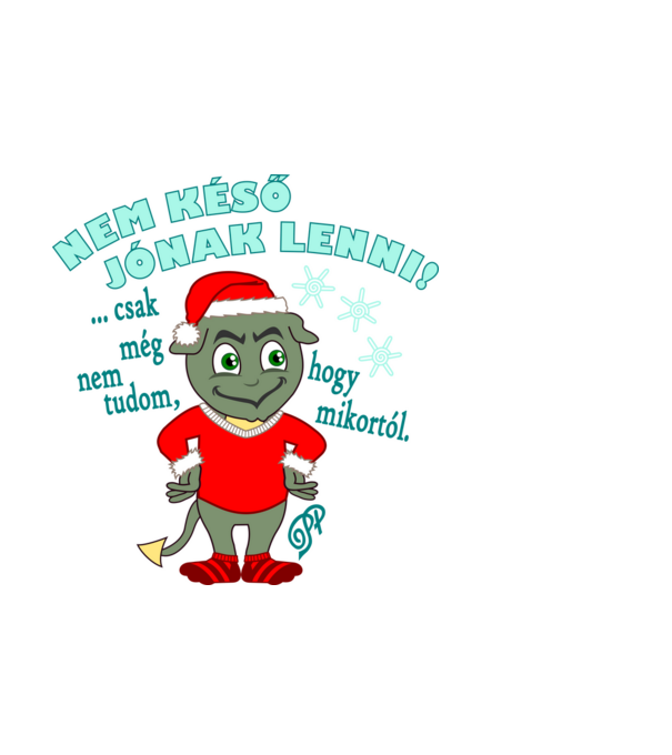Jóságos Grincs minta fekete pólón