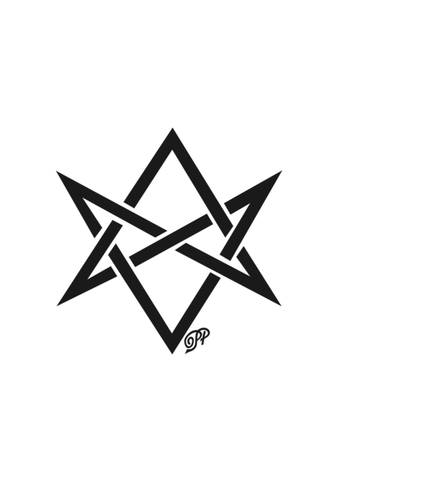 Asmodeus Démonszarv fekete minta fehér pólón