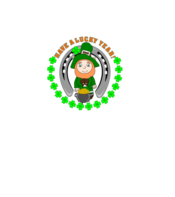 Leprechaun Lucky Year minta királykék pólón