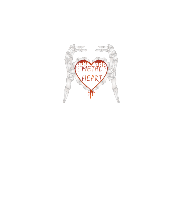 Metal Heart minta fekete pólón